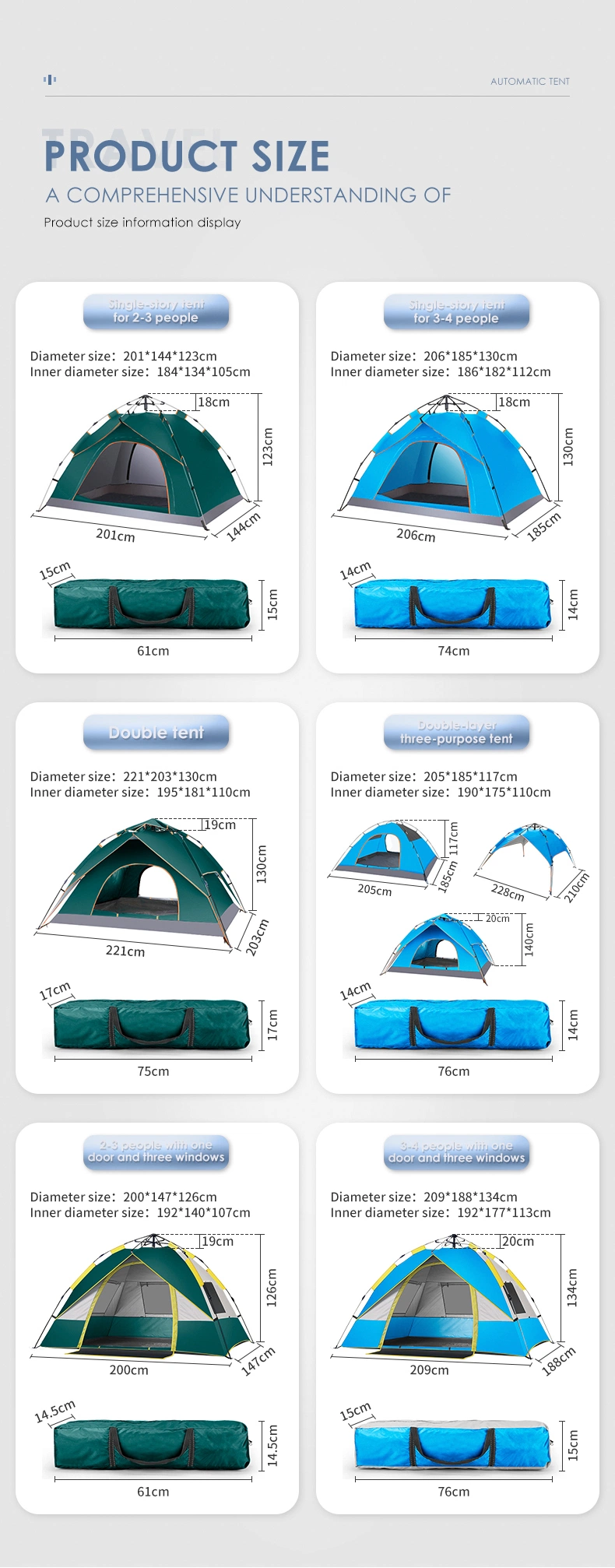 Portable Beach Camping Waterproof Windproof Outdoor Tent